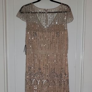 Beaded/sequined gown